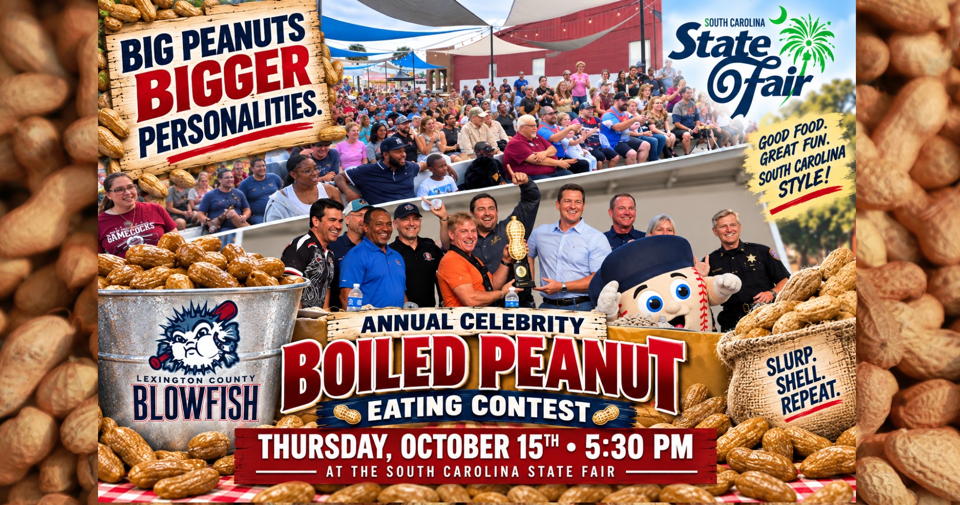 SC State Fair Celebrity Boiled Peanut Eating Contest!